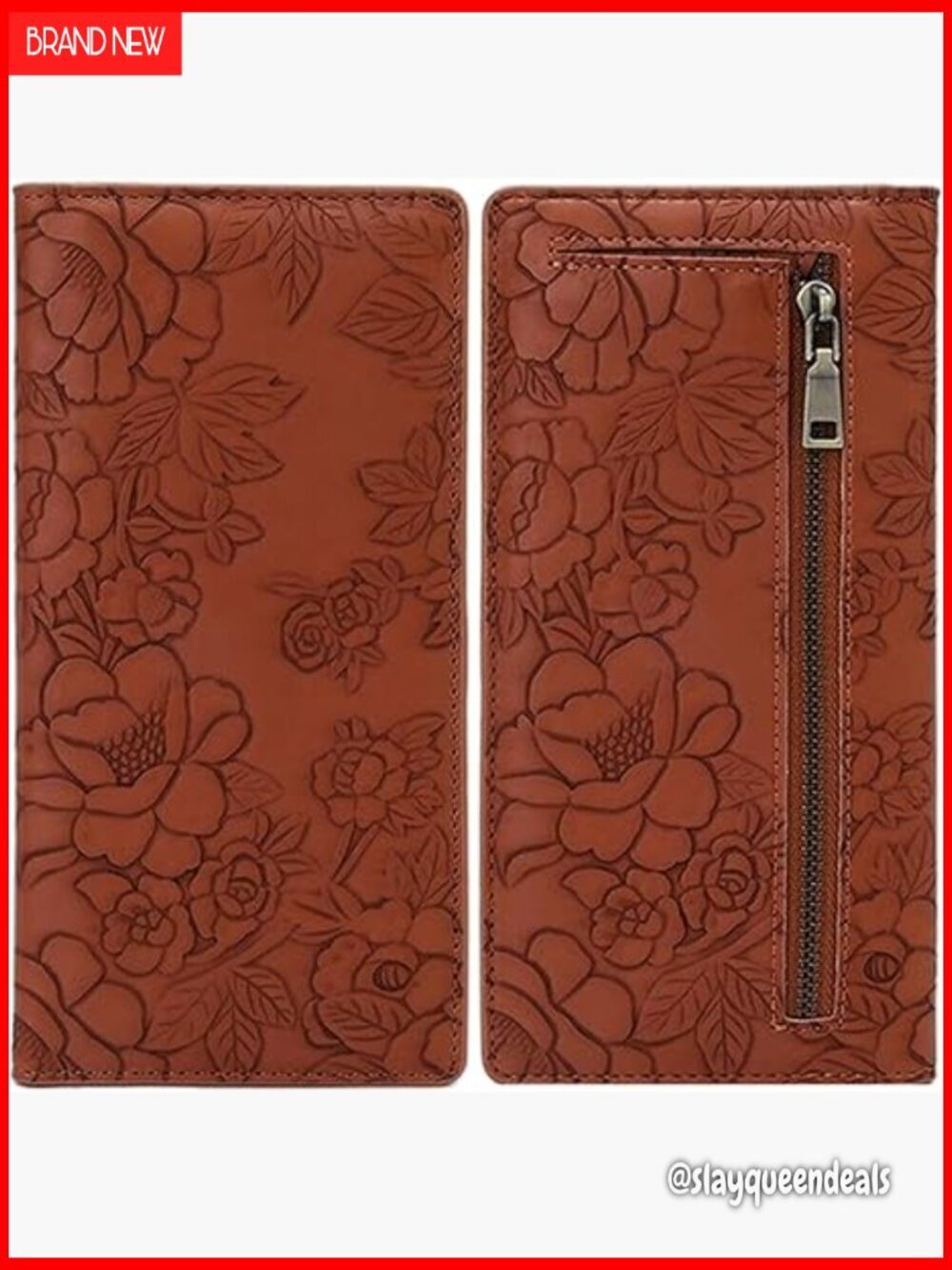 Slim RFID Blocking Bifold Wallet Vegan Leather Card Holder Zipper Pocket